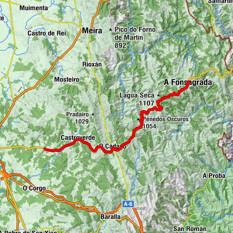 Igrexa de Santa María da Fonsagrada - Complejo Rural O Piñeiral - Alto da Baqueriza - Igrexa de Santiago da Fontaneira