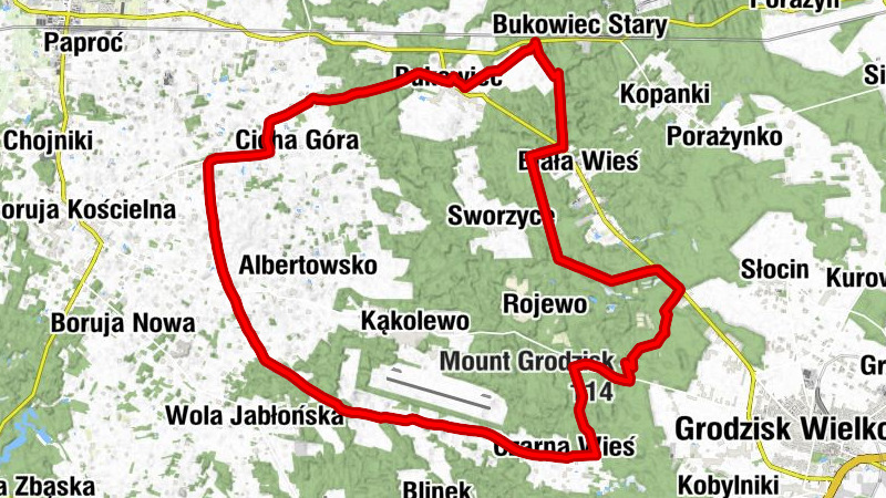 powiat nowotomyski - Bukowiec - Mount Grodzisk - powiat grodziski