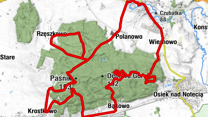 Wyrzysk - Wilcza Góra - Góra Masztowa - Restauracja ORION