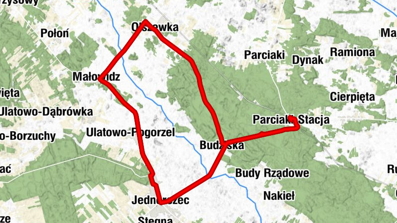 Parciaki-Stacja - Budziska - Pólka - Kościół pw. Świętego Antoniego