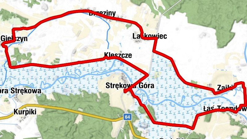 Strękowa Góra - Kościół pw. Nawiedzenia Najświętszej Maryi Panny - Kaplica cmentarna - Kościół pw. Najświętszego Serca Pana Jezusa