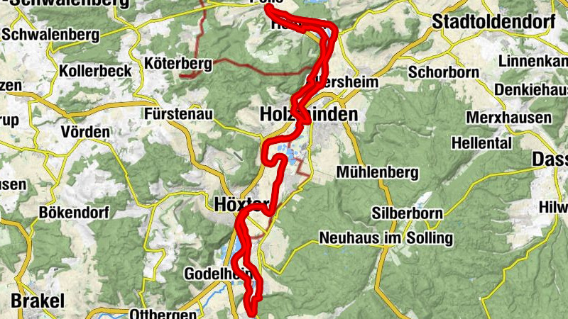 Sternförmig auf dem Weser-Radweg