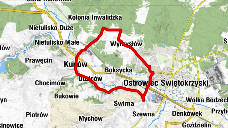 Henryków - Ostrowiec Świętokrzyski - Wymysłów - Kunów