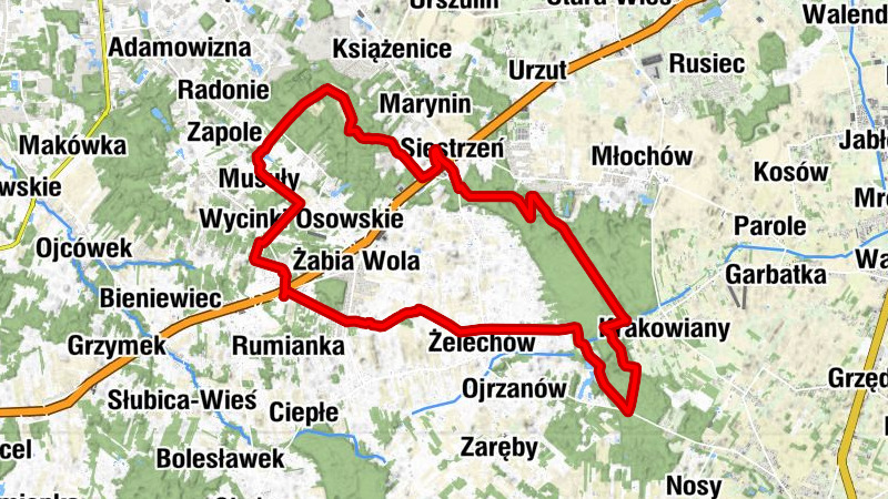 Józefina - Kaplica dojazdowa - Huta Żabiowolska - Żelechów