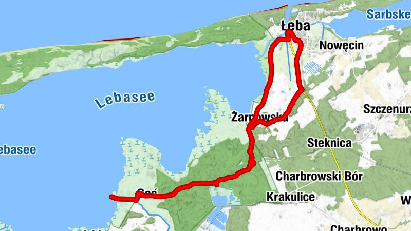 Łeba - Żarnowska - Przystań rowerowa