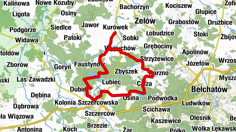 Kurów - Łęki - Walewice - Wincentów