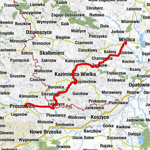 Wiślica - Zielonki - Kazimierza Wielka - Proszowice