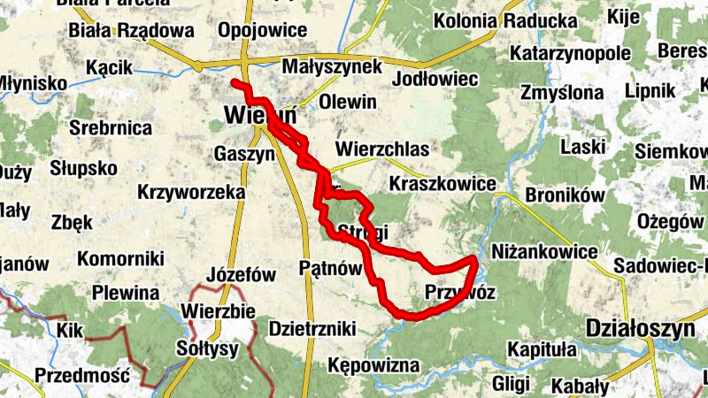 Wieluń Dąbrowa - Kościół pw. Świętego Wojciecha - Kościół pw. Świętego Jana Chrzciciela - Kościół pw. Świętej Katarzyny Aleksandryjskiej DM