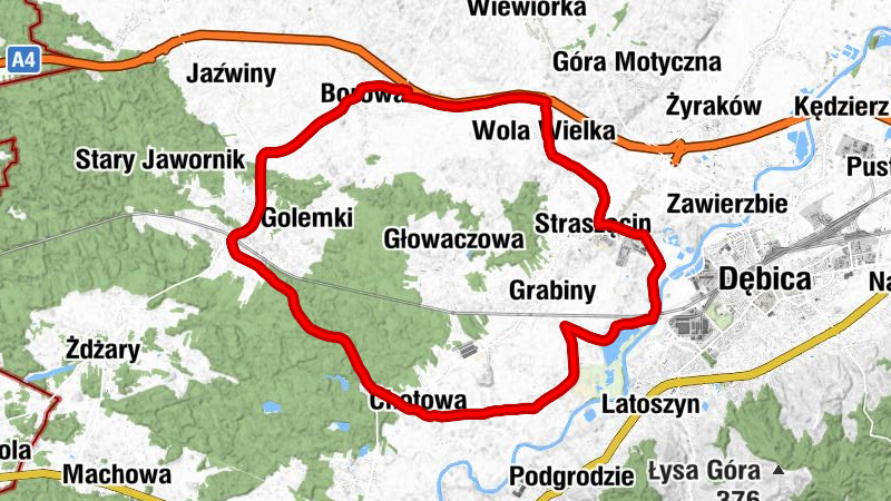 Dębica - Wola Wielka - Środek - Straszęcin