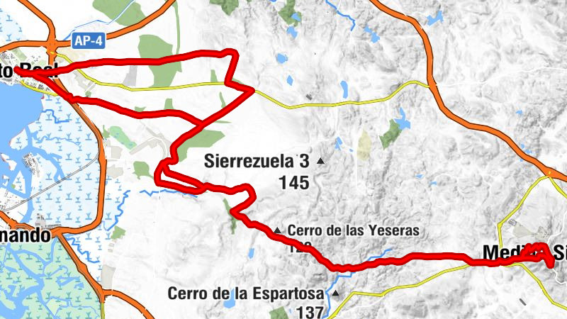 Puerto Real - San Fernando - Venta El Carbón - Medina Sidonia