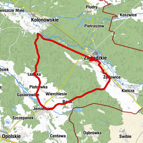 Zawadzkie - Kościół parafialny pw. Wniebowzięcia Najświętszej Maryi Panny - Kaplica pw. Matki Bożej - Kościół pw. Matki Boskiej Bolesnej