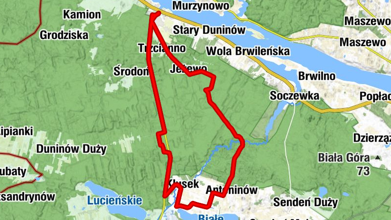 Nowy Duninów - Ruda - Klusek - Murowanka-Leśniczówka
