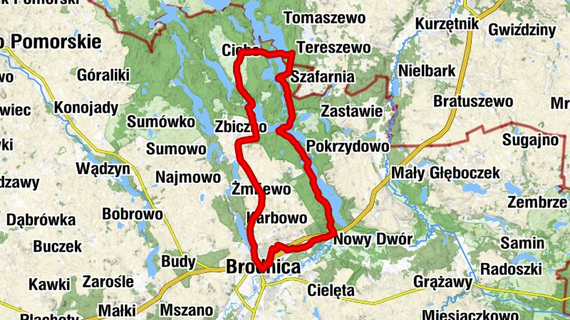 Brodnica - Zajazd Tama Brodzka - Kościół pw. Świętego Stanisława Biskupa Męczennika - Kościół pw. Świętego Jakuba Apostoła