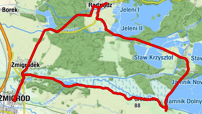 Radziądz - Żmigród - Pychotka - Grodzisko