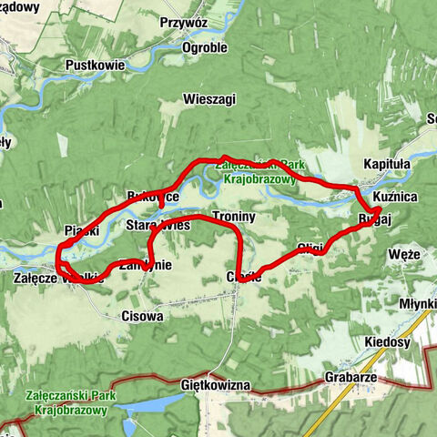 Stara Wieś - Zamłynie - Załęcze Wielkie - Piaski