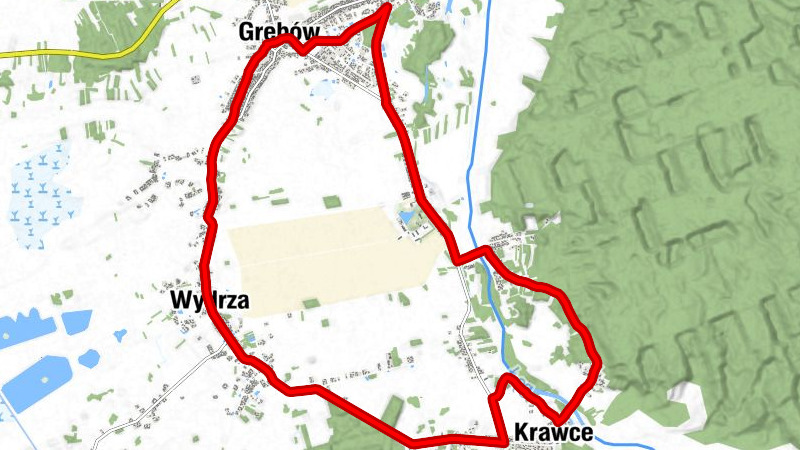 Grębów - Szlachecka - Jaźwinie - Grzęba