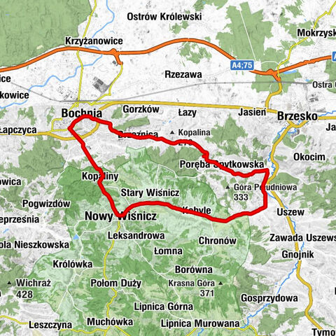 Przy Bocheńskim Gościńcu - Kościół św. Bartłomieja Apostoła w Porębie Spytkowskiej - Kościół pw. Świętego Stanisława Biskupa i Męczennika - Brzeźnica