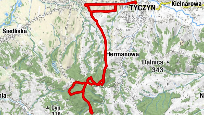 Tyczyn - Tyczyńskie Potoki - Potoki - Kaplica pw. Matki Bożej (Studzianka)