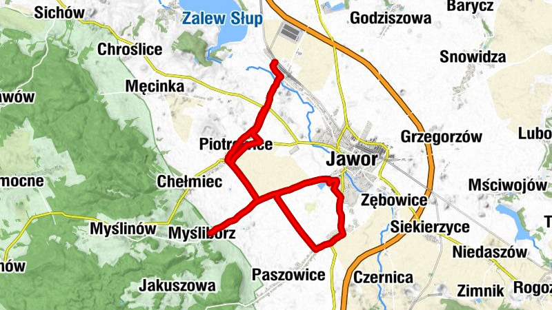 Stary Jawor - Piotrowice - Amber - Jawor
