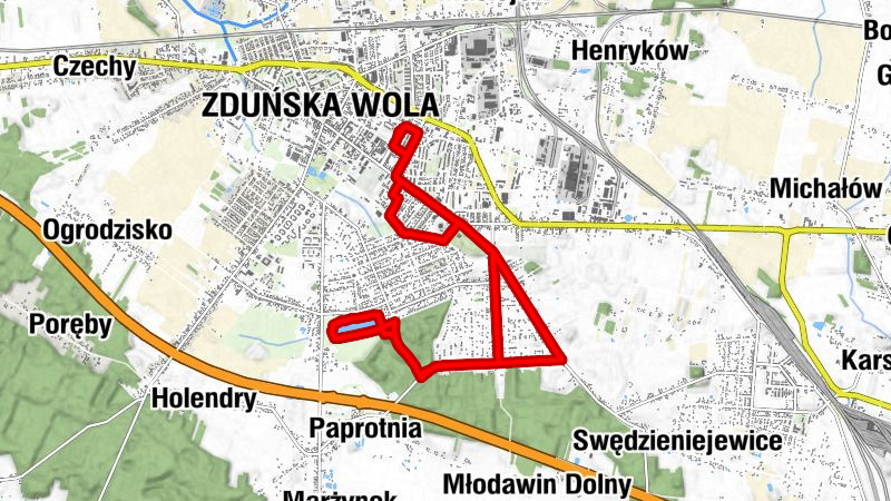 Zduńska Wola - Frajszyca - Nowe Miasto