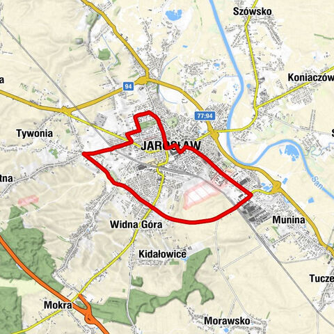 Osiedle Marszałka Józefa Piłsudskiego - Kościół pw. Chrystusa Króla - Kościół pw. Świętego Ducha - Osiedle Kazmierza Skarbowskiego