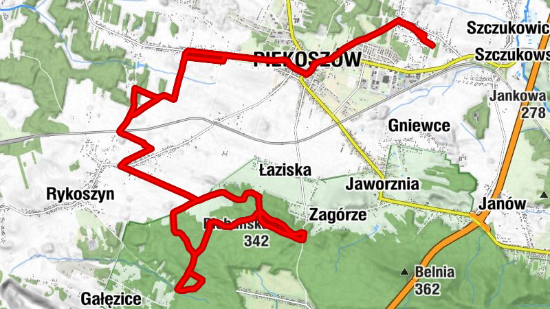 Frejówka - Piekoszów - Plebańska - Ciastowa