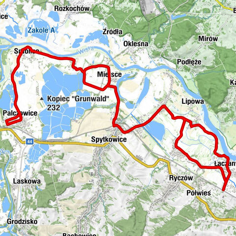 Folwark - Kościół Matki Bożej Anielskiej w Łączanach - Kaplica św Michała Archanioła - Kościół pw. Świętego Jakuba Młodszego