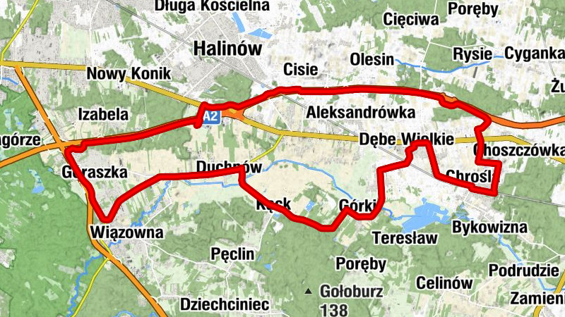 Kobierne - Ostrów-Kania - Chrośla