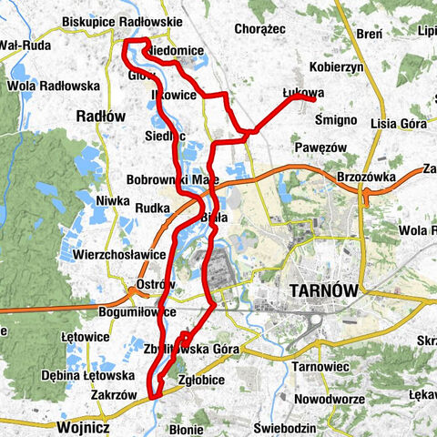 Łukowa - Wychylówka - Przedmieście - Jurków