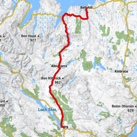 Lairg - Dalchork - Crask - Bettyhill
