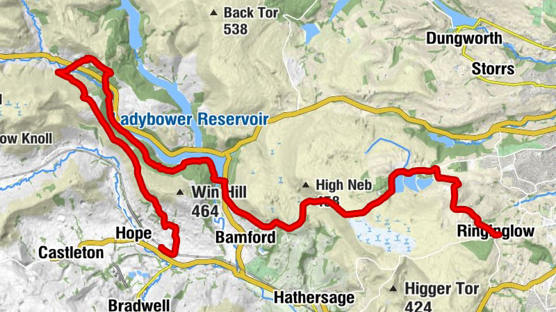 Hope - Aston - Stanedge Pole - Ringinglow