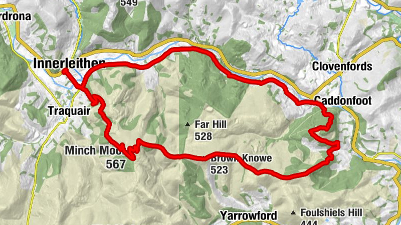Innerleithen - Minch Moor - Brown Knowe - Craig Hill