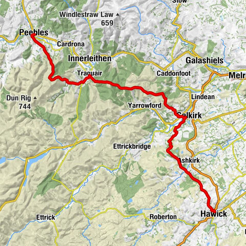 Hawick - Brown Knowe - Kirkhope Law - Peebles
