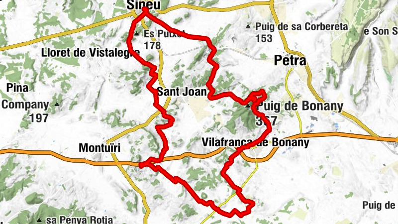 Sineu - Camp d'en Pineta - Sa Marcona - Vilafranca de Bonany