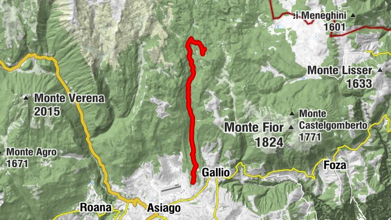 Gallio - Hinterbech - Val di Nos - Asiago
