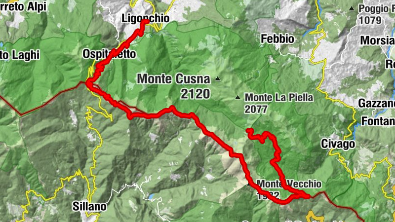 Ligonchio - Monte Prado - Monte Vecchio - Rifugio Cesare Battisti