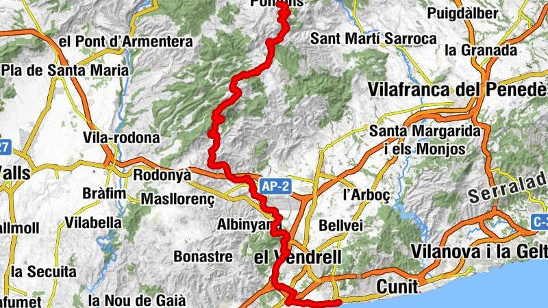 Calafell Platja - Sant Miquel del Pla de Manlleu - Turó de Sant Joan - la Mercè