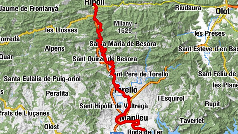 Ripoll - Can Villaura - Mare de Déu del Carme - Roda de Ter