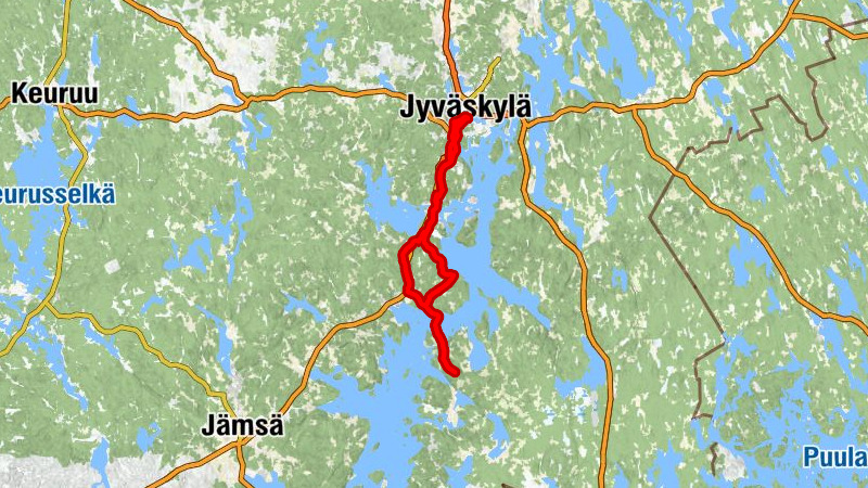 Jyväskylä - Valkola - Muurame - Muuramen pappila