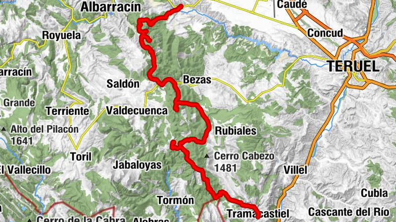 El Soguero - Peña de La Cruz o Peña Botadera - Collado de las Tabernillas - Tramacastiel