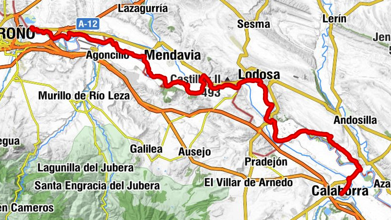 Logroño - Lodosa - Ermita de la Santa Cruz - Calahorra