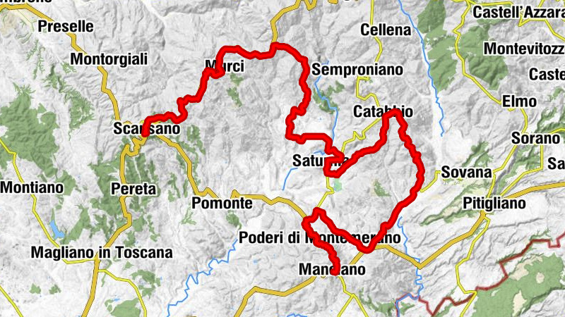 Scansano - Poggio della Trincea - Poggio San Giovanni - Manciano