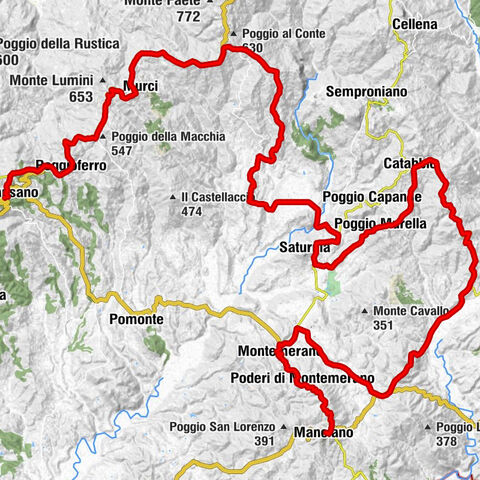 Scansano - Poggio della Trincea - Poggio San Giovanni - Manciano
