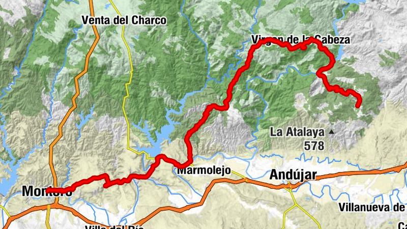 Montoro - Collado Espinarejo - Virgen de la Cabeza - Andújar