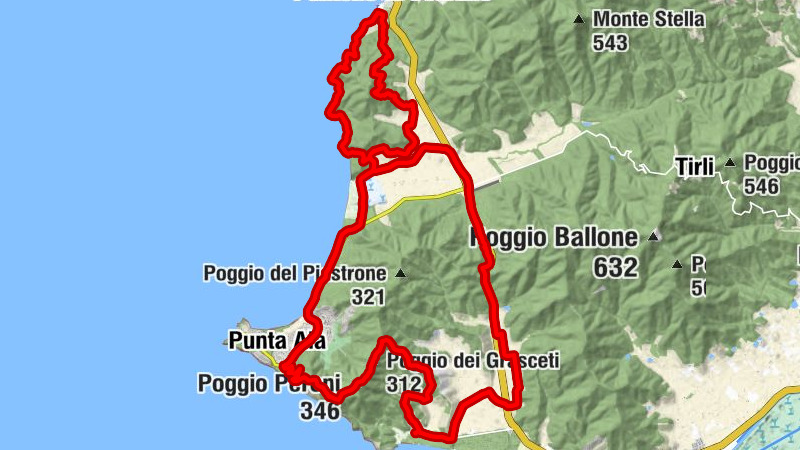 Castiglione della Pescaia - Poggio Sassi Bianchi - Poggio Peroni - Poggio dei Grasceti