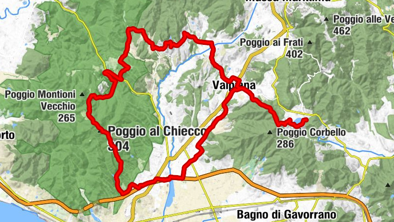 Massa Marittima - Poggio Campastrino - Poggio al Chiecco - Poggio Tre Cancelli