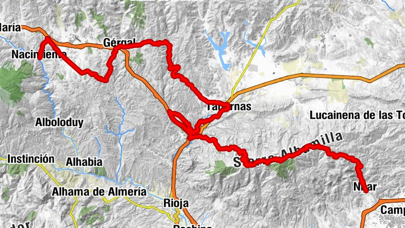 Nacimiento - Collado de los Guiraos - Collado de los Pozos - Níjar