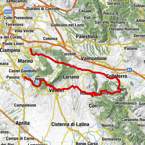 Albano Laziale - Colle degli Impiccati - Le Crocette - Frascati