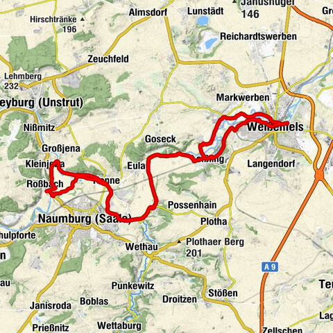 Weißenfels - Roßbach - Saaleradweg Weißenfels