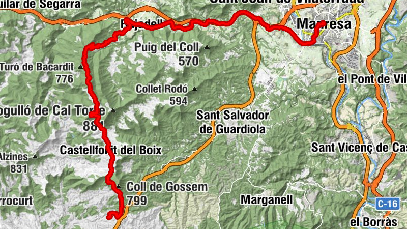 Manresa-Baixador - Sant Francesc de Paula - Santa Llúcia de Rajadell - Cal Frare